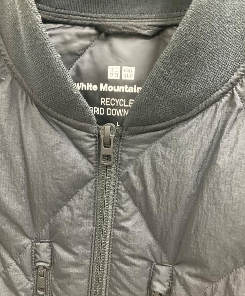 UNIQLO（ユニクロ）UNIQLO (ユニクロ) WHITE MOUNTAINEERING (ホワイトマウンテ二アニング) リサイクルハイブリッドダウンジャケット ブラック サイズ:Lの古着・服飾アイテム