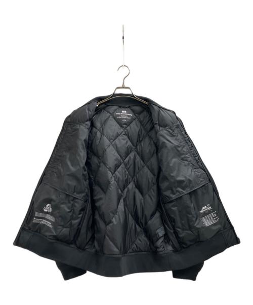 UNIQLO（ユニクロ）UNIQLO (ユニクロ) WHITE MOUNTAINEERING (ホワイトマウンテ二アニング) リサイクルハイブリッドダウンジャケット ブラック サイズ:Lの古着・服飾アイテム