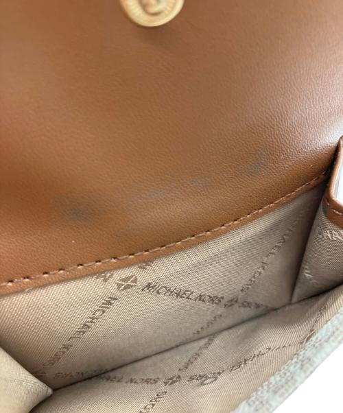 MICHAEL KORS（マイケルコース）MICHAEL KORS (マイケルコース) MICHAEL KORS　3つ折り財布 ベージュ×ブラウンの古着・服飾アイテム