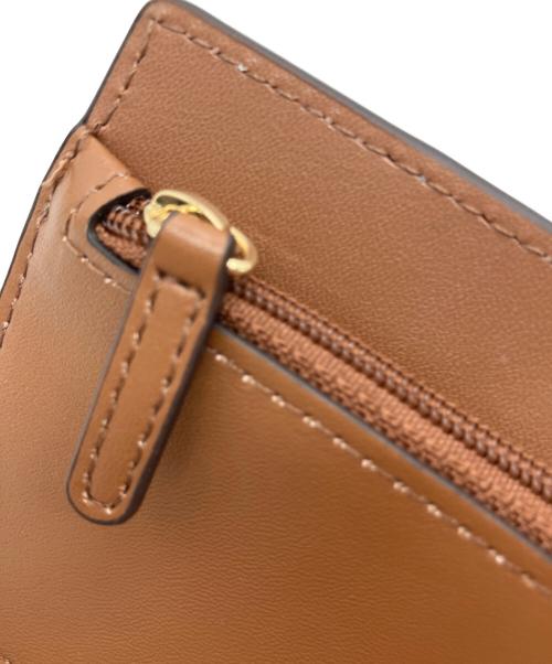 MICHAEL KORS（マイケルコース）MICHAEL KORS (マイケルコース) MICHAEL KORS　2つ折り財布 ベージュ×ブラウンの古着・服飾アイテム