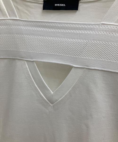 DIESEL（ディーゼル）DIESEL (ディーゼル) D-STRIPE DRESS ホワイト サイズ:XSの古着・服飾アイテム