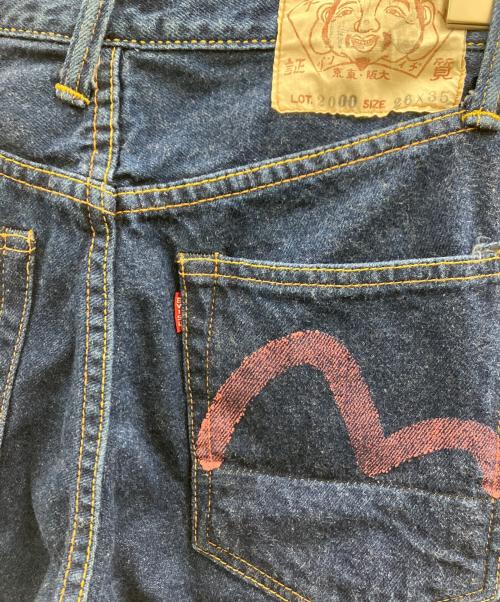 Evisu Jeans（エヴィスジーンズ）Evisu Jeans (エヴィスジーンズ) デニムパンツ 赤カモメ インディゴ サイズ:W26の古着・服飾アイテム