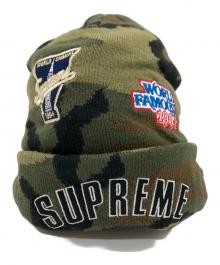 SUPREME×New Era（シュプリーム×ニューエラ）の古着「Supreme　New Era　ニット帽」｜オリーブ