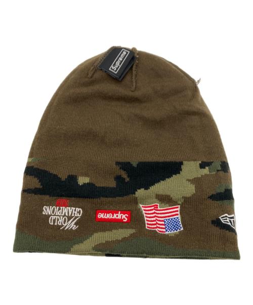 SUPREME（シュプリーム）Supreme (シュプリーム) New Era (ニューエラ) Supreme　New Era　ニット帽 オリーブの古着・服飾アイテム