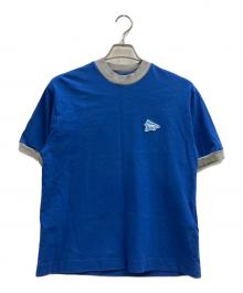 maison kitsune×and wander（メゾンキツネ×アンドワンダー）の古着「半袖カットソー」｜ブルー