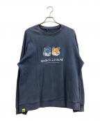 maison kitsune×ADER errorメゾンキツネ×アーダーエラー）の古着「スウェット」｜ネイビー