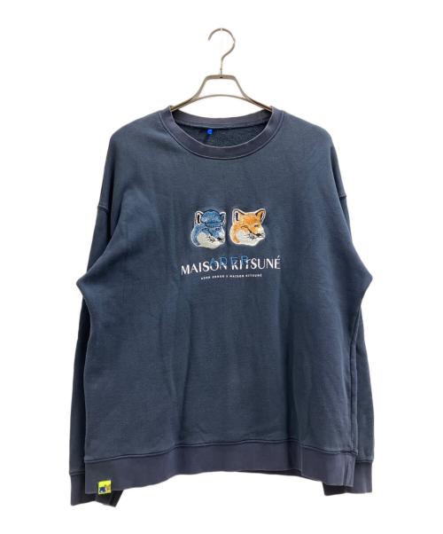 maison kitsune（メゾンキツネ）MAISON KITSUNE (メゾンキツネ) ADER error (アーダーエラー) スウェット ネイビー サイズ:A3の古着・服飾アイテム