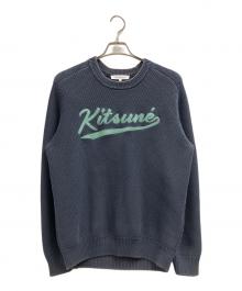 maison kitsune（メゾンキツネ）の古着「Varsity' sweater」｜ネイビー