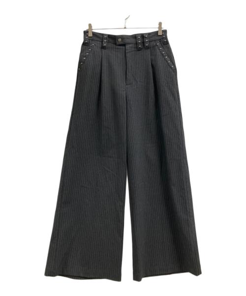 ANDER HUNK（アンダーハンク）ANDER HUNK (アンダーハンク) スタッズデザインバギースラックス ブラック サイズ:Sの古着・服飾アイテム