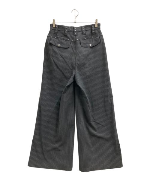 ANDER HUNK（アンダーハンク）ANDER HUNK (アンダーハンク) スタッズデザインバギースラックス ブラック サイズ:Sの古着・服飾アイテム
