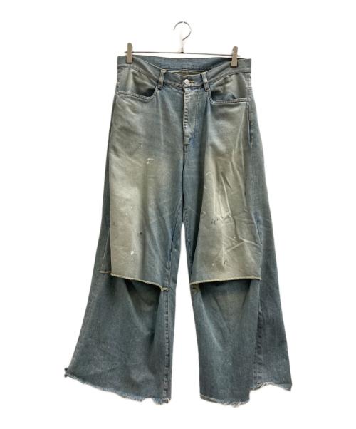 VEIN（ヴェイン）VEIN (ヴェイン) デニムカットオフバギーパンツ インディゴ サイズ:2の古着・服飾アイテム