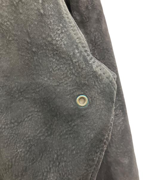 AVIREX（アヴィレックス）AVIREX (アヴィレックス) レザージャケット 裏地地図柄 ブラック サイズ:Lの古着・服飾アイテム