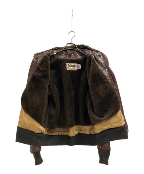 Schott（ショット）Schott (ショット) フライトジャケット ブラウン サイズ:44の古着・服飾アイテム