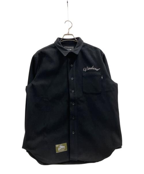 WIND AND SEA（ウィンダンシー）WIND AND SEA (ウィンダンシー) Johnson Woolen Mills (ジョンソンウーレンミルズ) コーチジャケット ブラック サイズ:Mの古着・服飾アイテム