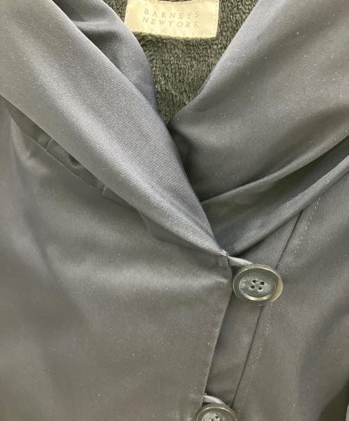 BARNEYS NEWYORK（バーニーズ・ニューヨーク）BARNEYS NEWYORK (バーニーズ・ニューヨーク) ショールカラーコート ネイビー サイズ:40の古着・服飾アイテム