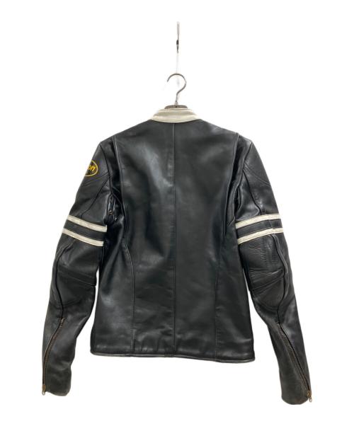 VANSON（バンソン）VANSON (バンソン) レザージャケット ブラック×レッド サイズ:34の古着・服飾アイテム
