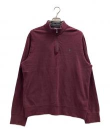 POLO RALPH LAUREN（ポロ・ラルフローレン）の古着「ハーフジップスウェット」｜ワインレッド