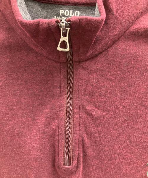 POLO RALPH LAUREN（ポロ・ラルフローレン）POLO RALPH LAUREN (ポロ・ラルフローレン) ハーフジップスウェット ワインレッド サイズ:Lの古着・服飾アイテム