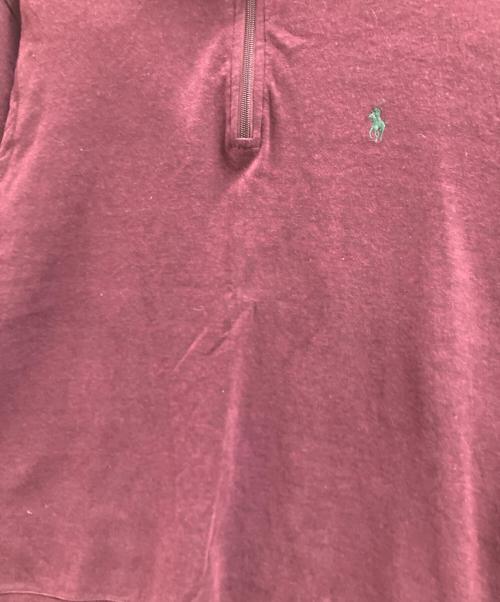 POLO RALPH LAUREN（ポロ・ラルフローレン）POLO RALPH LAUREN (ポロ・ラルフローレン) ハーフジップスウェット ワインレッド サイズ:Lの古着・服飾アイテム