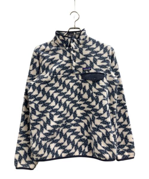 Patagonia（パタゴニア）Patagonia (パタゴニア) シンチラ・スナップT ホワイト×ネイビー サイズ:Sの古着・服飾アイテム