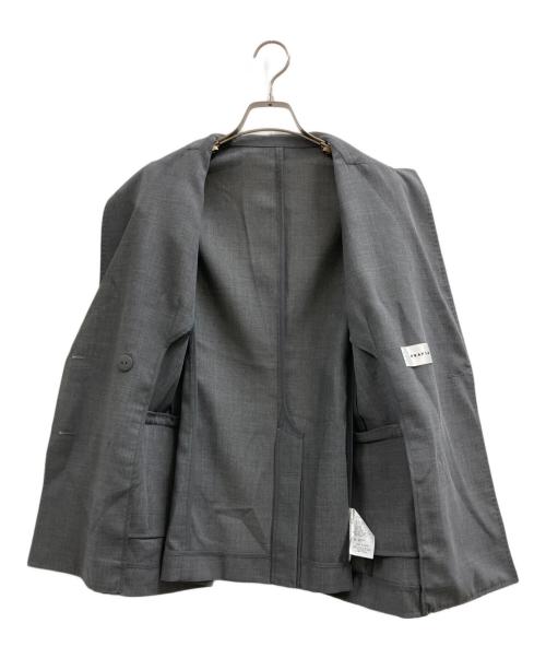 FRAY ID（フレイ アイディー）FRAY ID (フレイ アイディー) ダブルテーラードライトジャケット グレーの古着・服飾アイテム