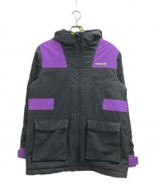 adidas（アディダス）の古着「22グラフィックパデッドジャケット」｜ブラック×パープル