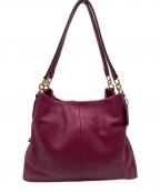 COACHコーチ）の古着「COACH　ショルダーバッグ」｜ショッキングピンク