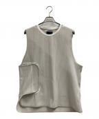 meanswhileミーンズワイル）の古着「Uneven Fabric Conditioning Vest」｜アイボリー