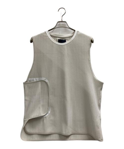 meanswhile（ミーンズワイル）meanswhile (ミーンズワイル) Uneven Fabric Conditioning Vest アイボリー サイズ:3の古着・服飾アイテム