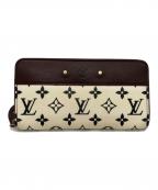 LOUIS VUITTONルイ ヴィトン）の古着「LOUIS VUITTON　ラウンドファスナー財布」｜ブラウン×ベージュ