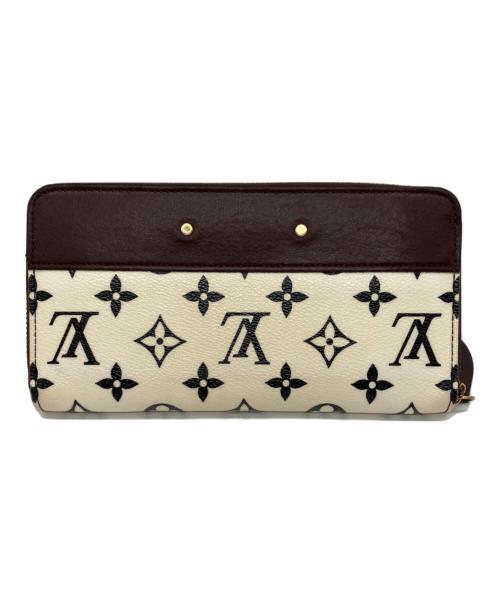 LOUIS VUITTON（ルイ ヴィトン）LOUIS VUITTON (ルイ ヴィトン) LOUIS VUITTON　ラウンドファスナー財布 ブラウン×ベージュの古着・服飾アイテム