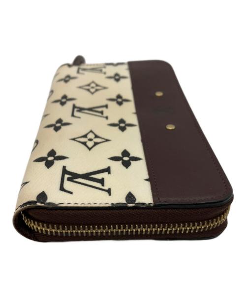 LOUIS VUITTON（ルイ ヴィトン）LOUIS VUITTON (ルイ ヴィトン) LOUIS VUITTON　ラウンドファスナー財布 ブラウン×ベージュの古着・服飾アイテム
