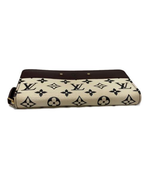 LOUIS VUITTON（ルイ ヴィトン）LOUIS VUITTON (ルイ ヴィトン) LOUIS VUITTON　ラウンドファスナー財布 ブラウン×ベージュの古着・服飾アイテム