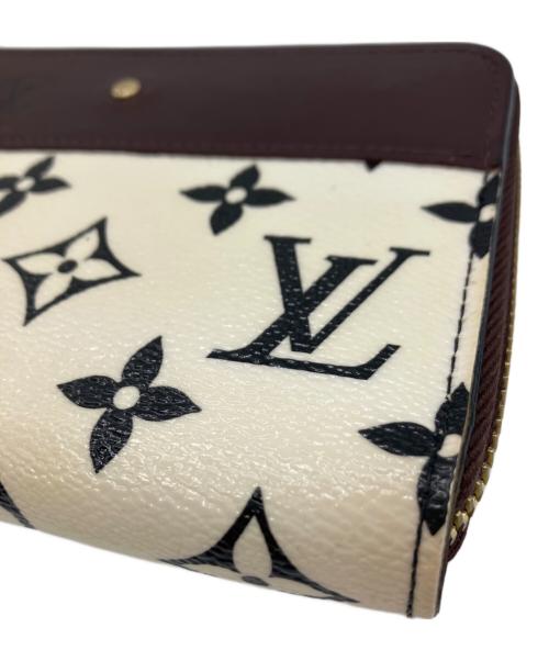 LOUIS VUITTON（ルイ ヴィトン）LOUIS VUITTON (ルイ ヴィトン) LOUIS VUITTON　ラウンドファスナー財布 ブラウン×ベージュの古着・服飾アイテム