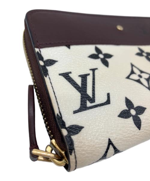 LOUIS VUITTON（ルイ ヴィトン）LOUIS VUITTON (ルイ ヴィトン) LOUIS VUITTON　ラウンドファスナー財布 ブラウン×ベージュの古着・服飾アイテム