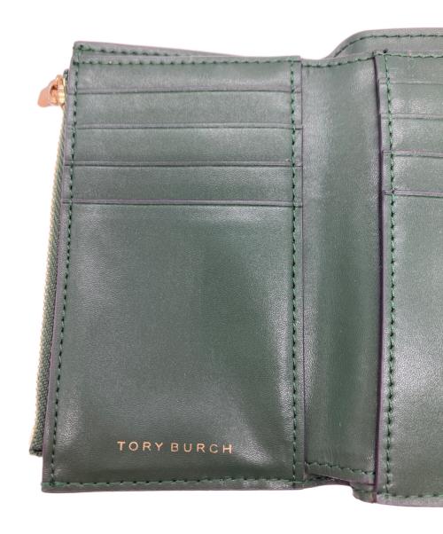 TORY BURCH（トリーバーチ）TORY BURCH (トリーバーチ) TORY BURCH　3つ折り財布 グリーンの古着・服飾アイテム