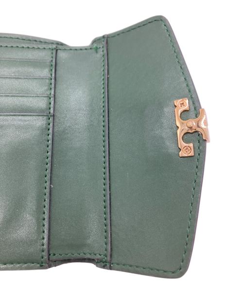 TORY BURCH（トリーバーチ）TORY BURCH (トリーバーチ) TORY BURCH　3つ折り財布 グリーンの古着・服飾アイテム