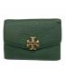 TORY BURCH（トリーバーチ）の古着「TORY BURCH　3つ折り財布」｜グリーン