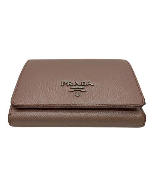 PRADA（プラダ）PRADA (プラダ) PRADA　3つ折り財布 ピンクの古着・服飾アイテム