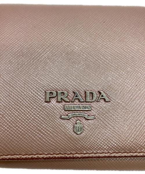 PRADA（プラダ）PRADA (プラダ) PRADA　3つ折り財布 ピンクの古着・服飾アイテム