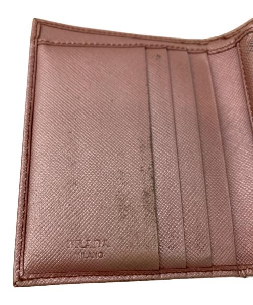 PRADA（プラダ）PRADA (プラダ) PRADA　3つ折り財布 ピンクの古着・服飾アイテム