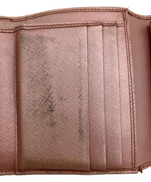 PRADA（プラダ）PRADA (プラダ) PRADA　3つ折り財布 ピンクの古着・服飾アイテム