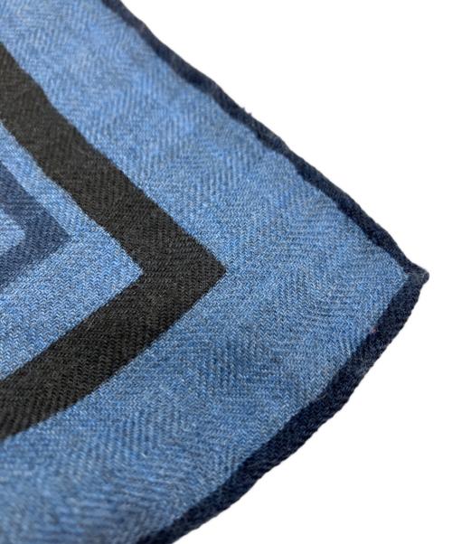 HERMES（エルメス）HERMES (エルメス) HERMES　Imprimeur Fou Charabia　大判スカーフ ネイビーの古着・服飾アイテム