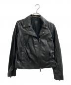 ARMANI EXCHANGEアルマーニ エクスチェンジ）の古着「ARMANI EXCHANGE　ダブルライダースジャケット」｜ブラック