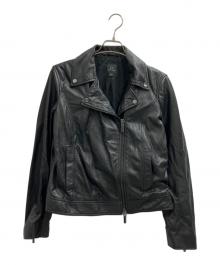 ARMANI EXCHANGE（アルマーニ エクスチェンジ）の古着「ARMANI EXCHANGE　ダブルライダースジャケット」｜ブラック