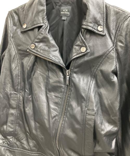 ARMANI EXCHANGE（アルマーニ エクスチェンジ）ARMANI EXCHANGE (アルマーニ エクスチェンジ) ARMANI EXCHANGE　ダブルライダースジャケット ブラック サイズ:Lの古着・服飾アイテム