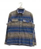 Patagoniaパタゴニア）の古着「長袖シャツ」｜グレー×ブルー