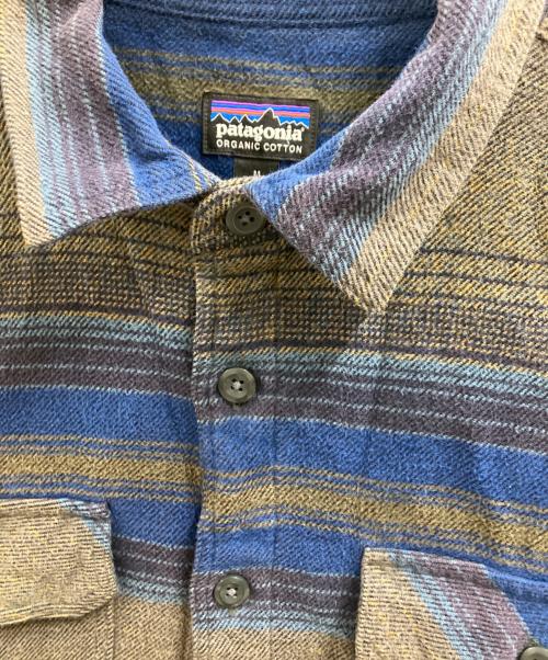 Patagonia（パタゴニア）Patagonia (パタゴニア) 長袖シャツ グレー×ブルー サイズ:Mの古着・服飾アイテム