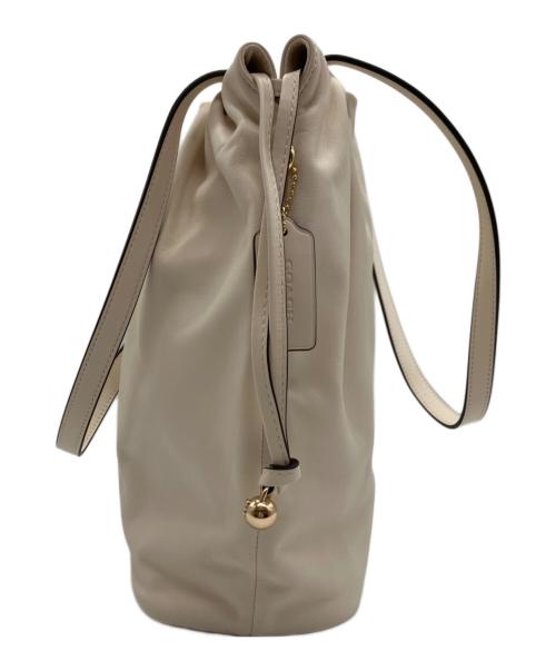 COACH（コーチ）COACH (コーチ) COACH フェイ ドローストリング  トートバッグ ホワイトの古着・服飾アイテム