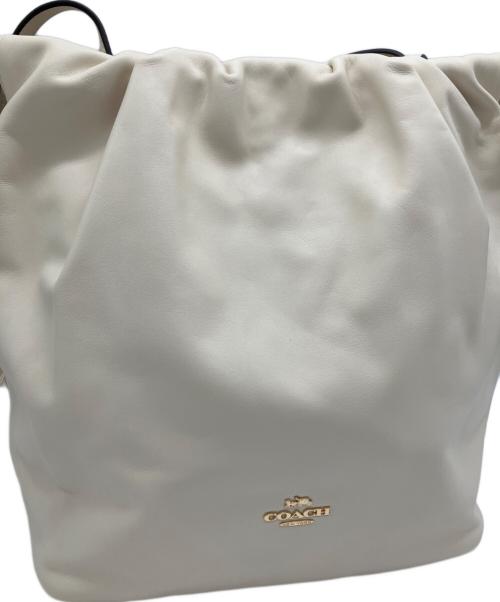 COACH（コーチ）COACH (コーチ) COACH フェイ ドローストリング  トートバッグ ホワイトの古着・服飾アイテム